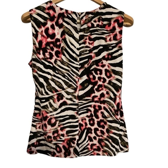 Calvin Klein animal print blouse size L - Picture 4 of 5